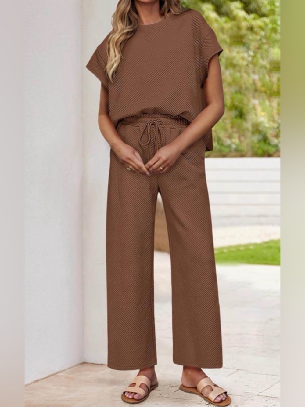 Pretty Garden Matching Lounge Set in Brown